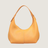 Yellow handbag on a white background