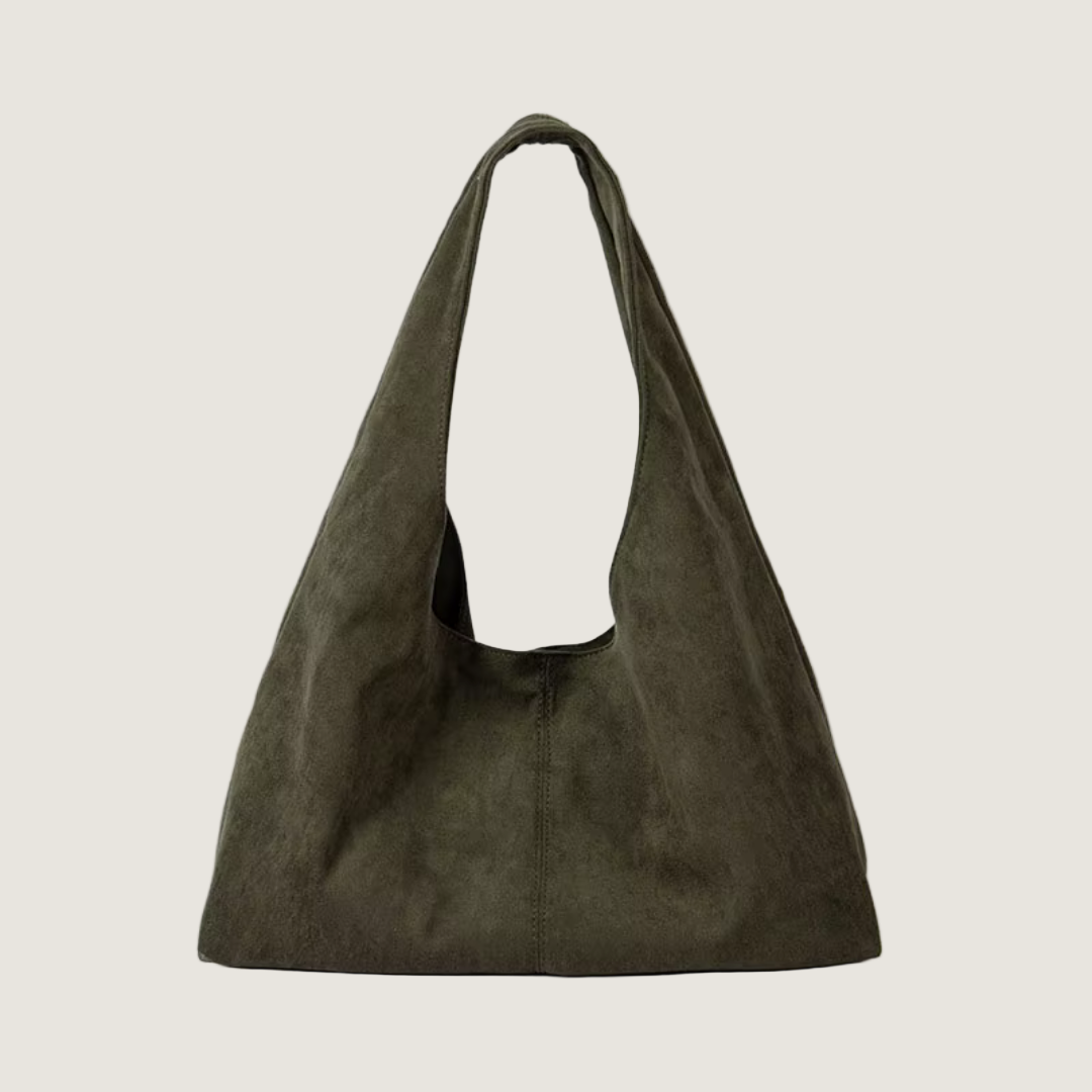 Green bag on a white background